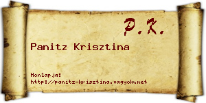 Panitz Krisztina névjegykártya
